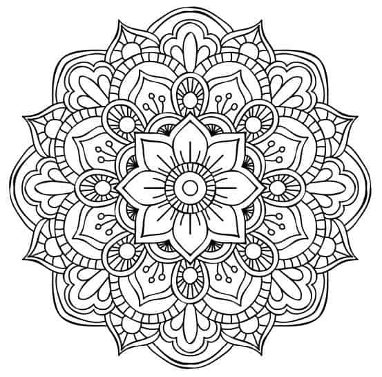 Free flower mandala coloring pages the mindful word