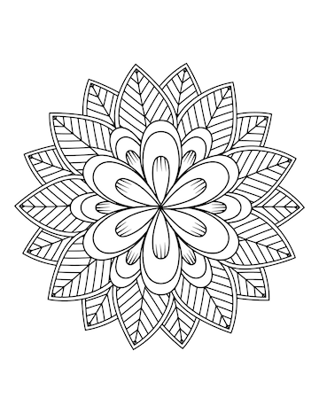 Premium vector flower coloring book floral coloring book for adults mandala coloring pages henna tattoo