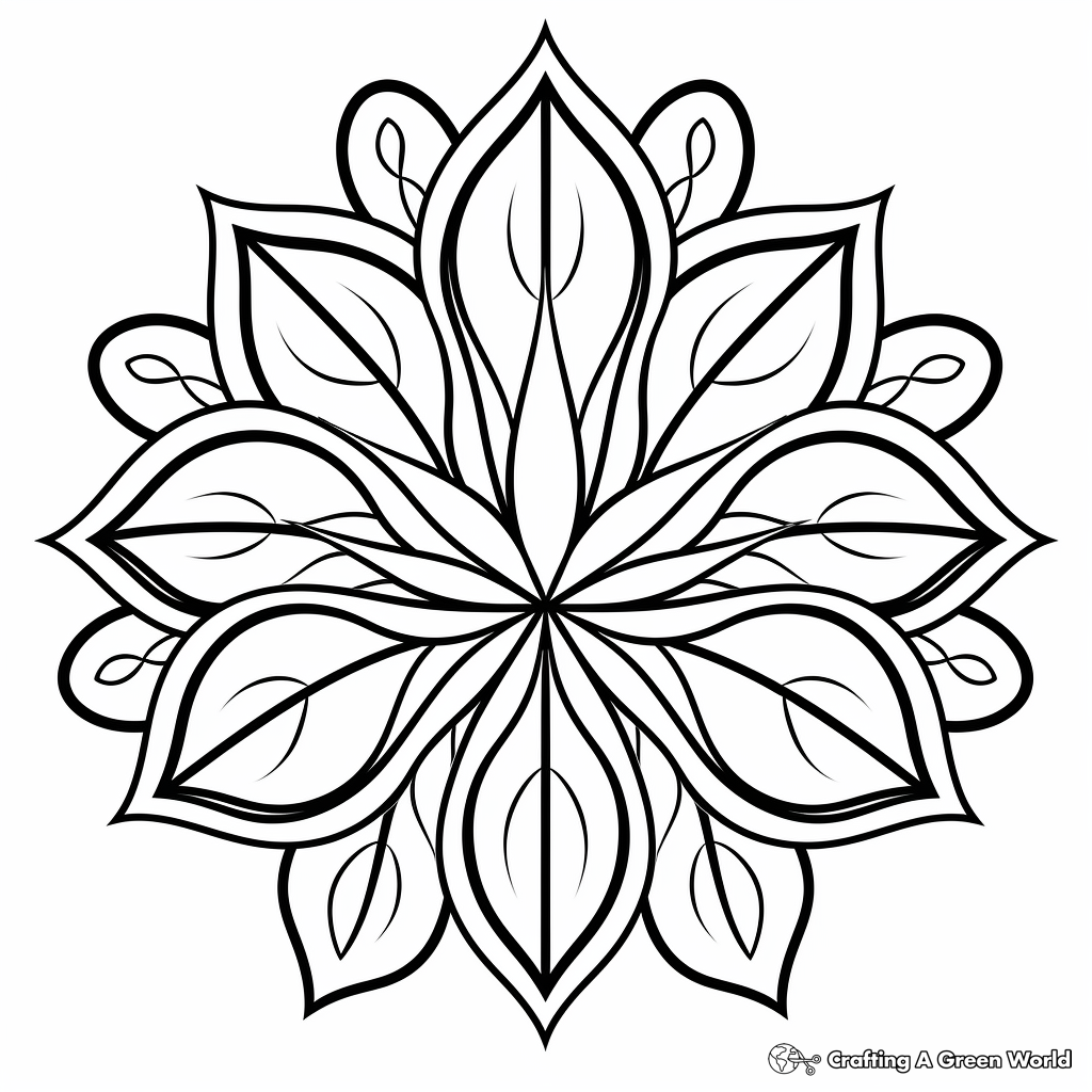 Mandala flower coloring pages