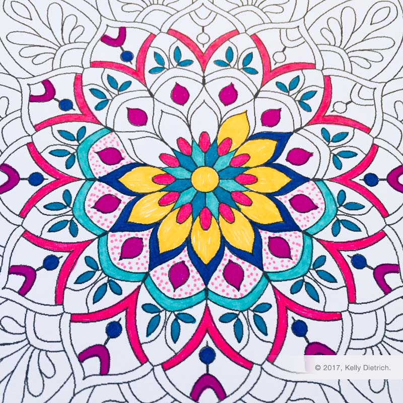 Flower mandala free coloring page â kelly dietrich mandala art