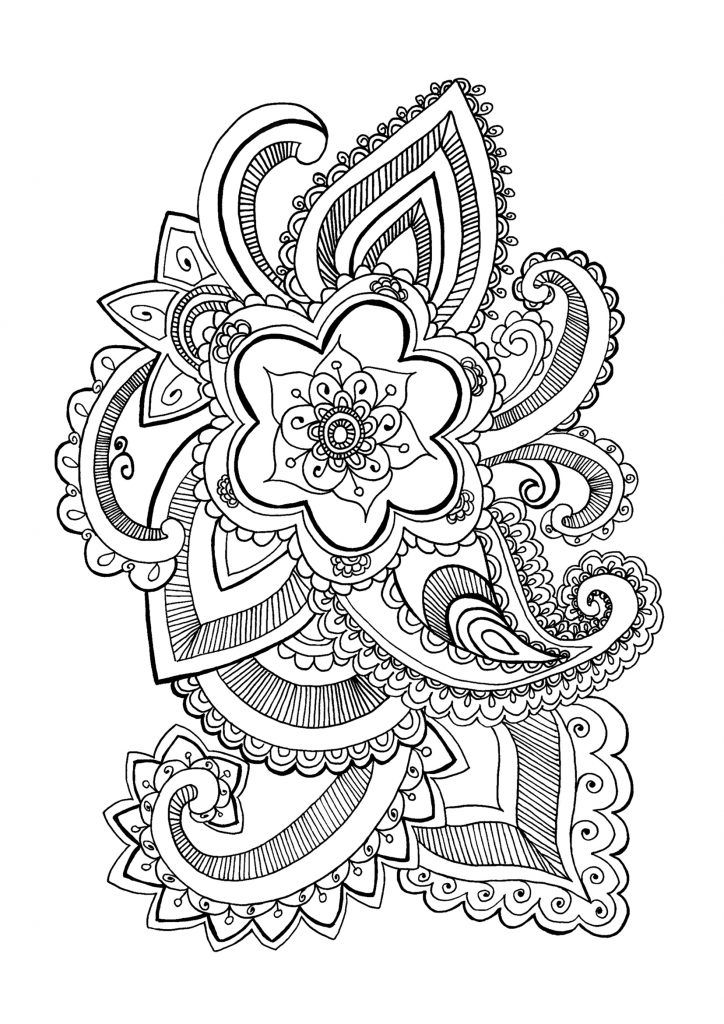 Flower mandala coloring pages