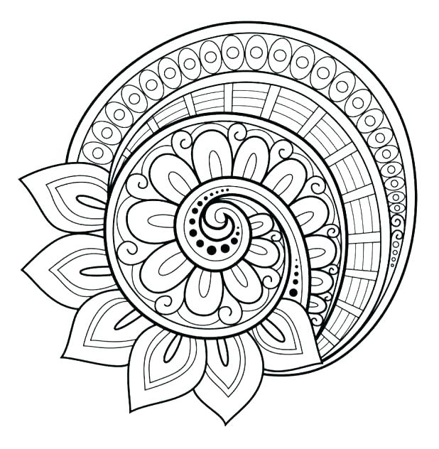 Flower mandala coloring pages