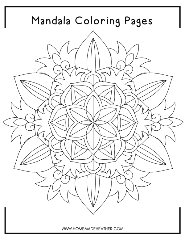 Free printable flower mandala coloring pages homemade heather