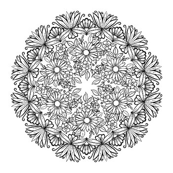 The flower mandala coloring pages no by teacher manda you and art