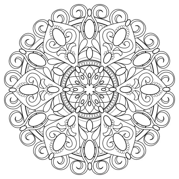 Mandala madness coloring book no printable pdf coloring pages instant download