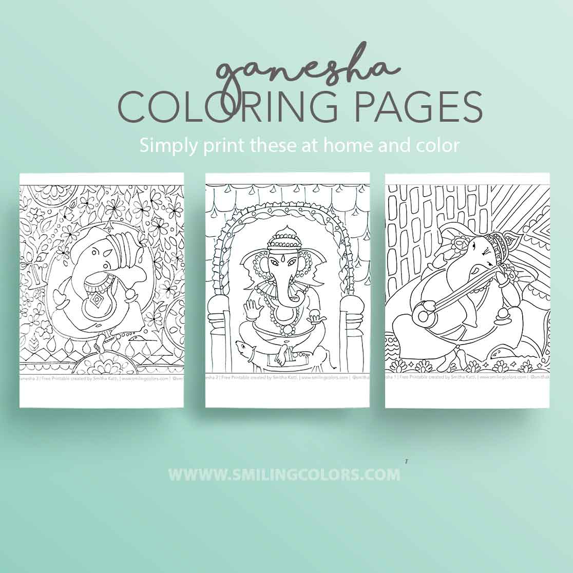 Free printable ganesha coloring pages