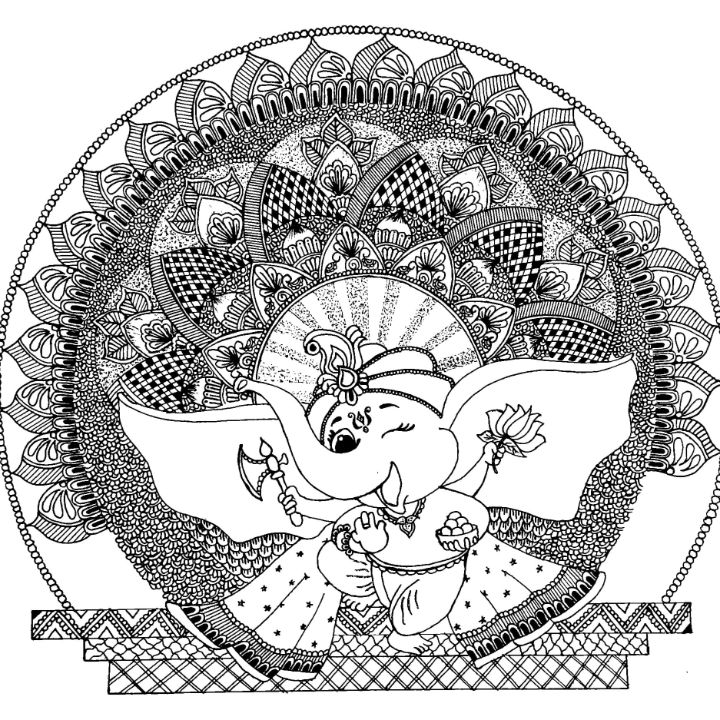 Ganesha mandala art