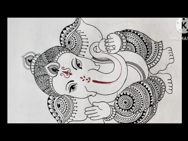 Ganesha mandala art how to draw a beautiful detailed mandala art of ganpati bappa ganesha drawing