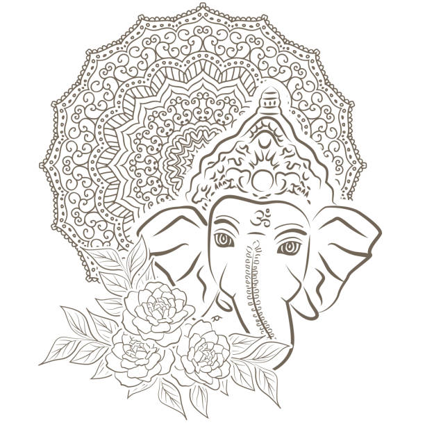 Ganesh art stock illustrations royalty