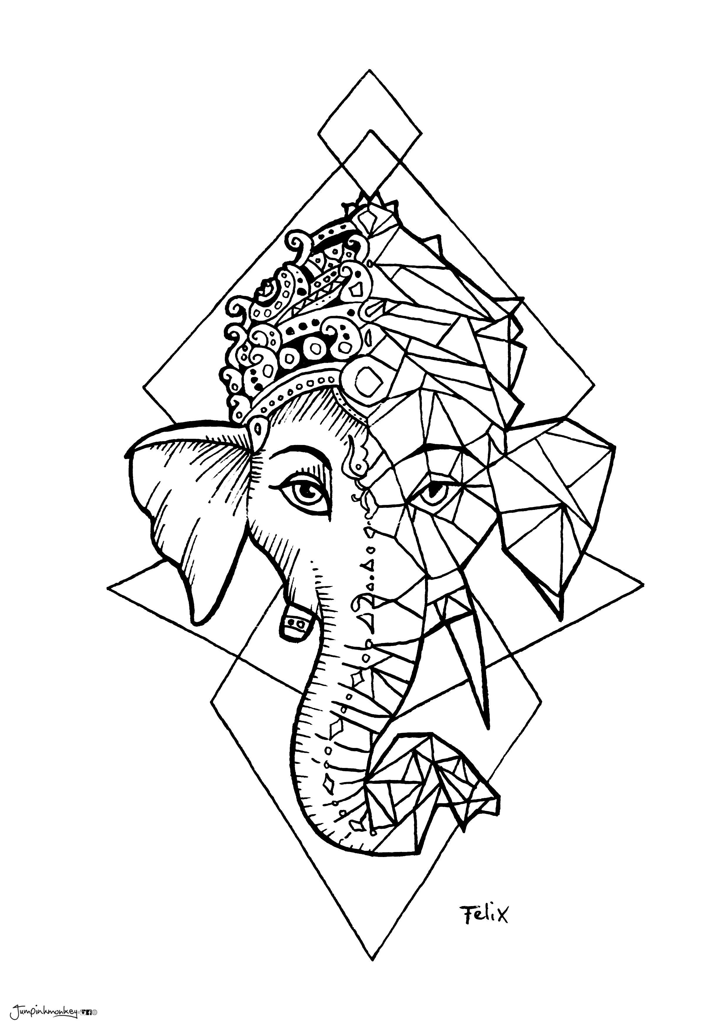 Ganesh art print â