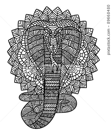 King cobra mandala coloring pages for adults