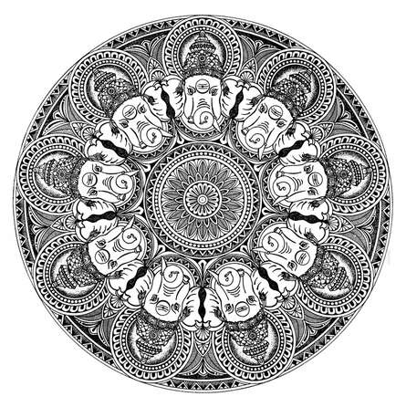 Ganesha mandala by v pugalenthi â art of dia