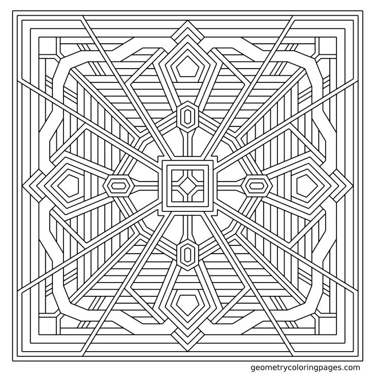 Geometry coloring pages all