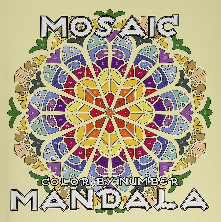 Mosaic mandala lor by number activity mosaic loring book for adults relaxation and stress relief drawing sunlife lor by number mosaic books