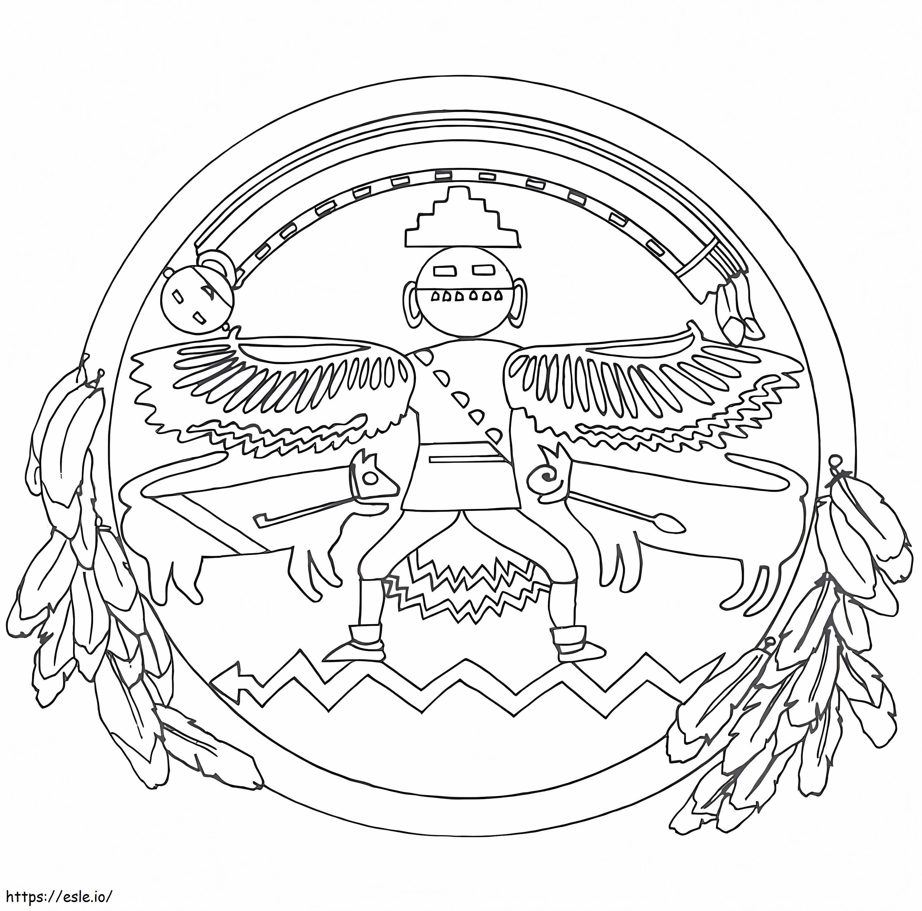 Native american mandala coloring page