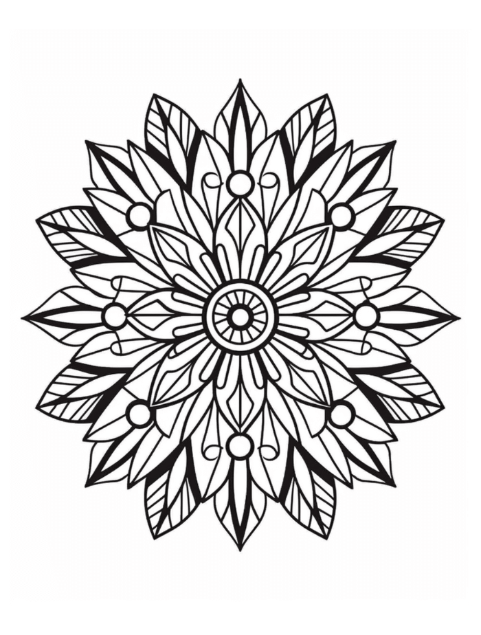 Mandala coloring pages hue therapy