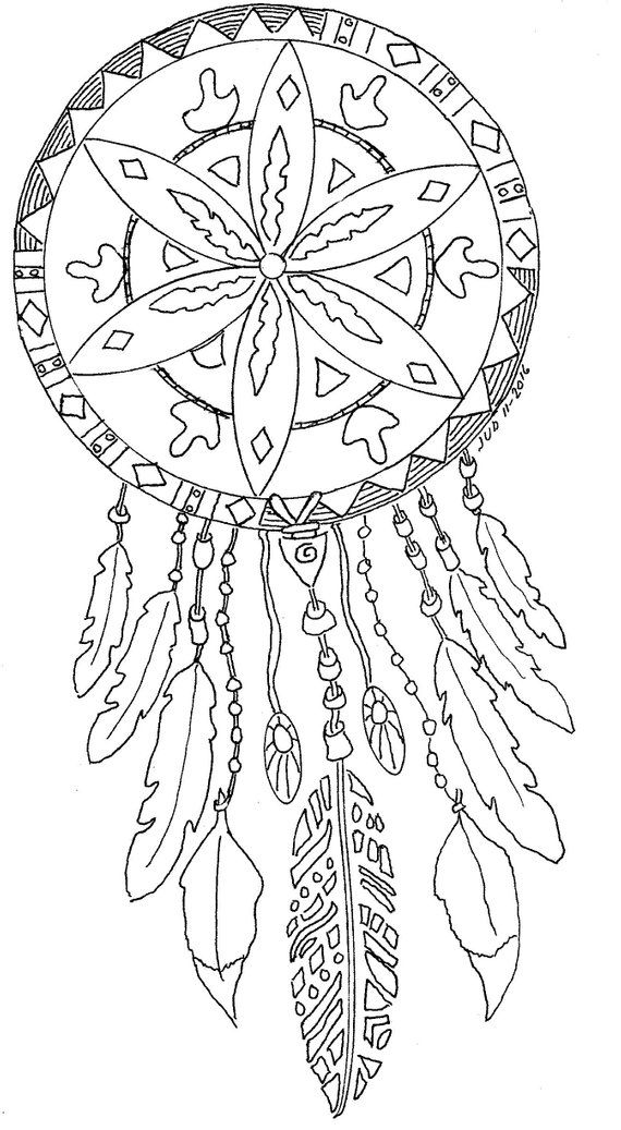 Printable digital download native american mandala adult