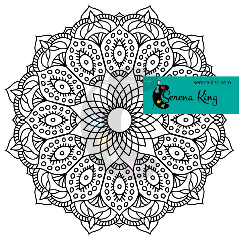 Native american mandala coloring page â serena king