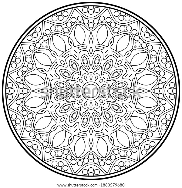 Coloring book pages mandala indian antistress stock vector royalty free