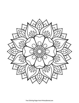 Floral mandala coloring page â free printable pdf from
