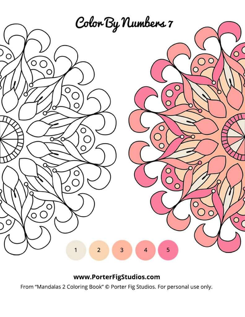 Printable mandalas coloring pages number