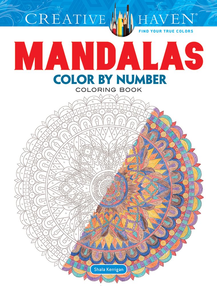 Creative haven mandalas color by number coloring book