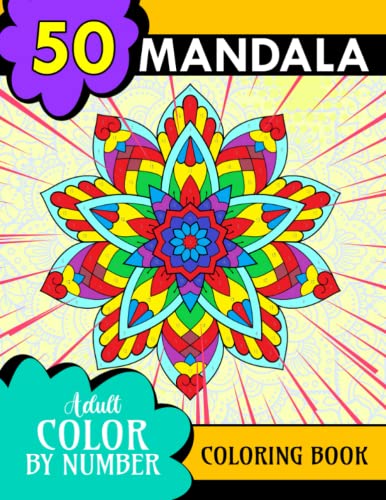 Mandala adult color by number coloring book mandala color by number coloring book with fun easy and relaxing coloring pages perfect for adults and teens by mary j brown