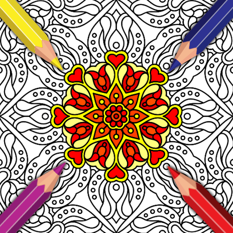 Mandala color by number