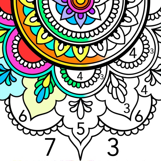 Mandala color by number by abovegames ltd