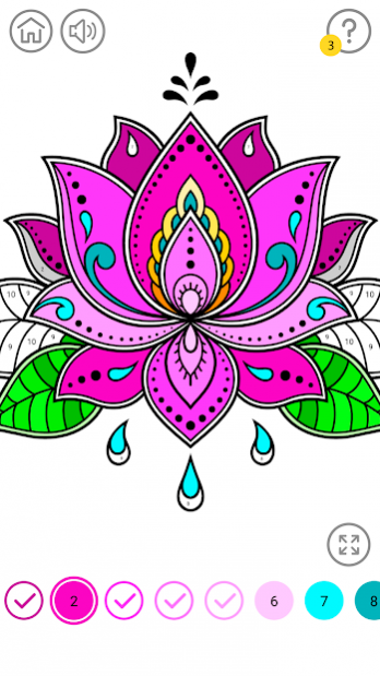 Mandala color by number mandala free download