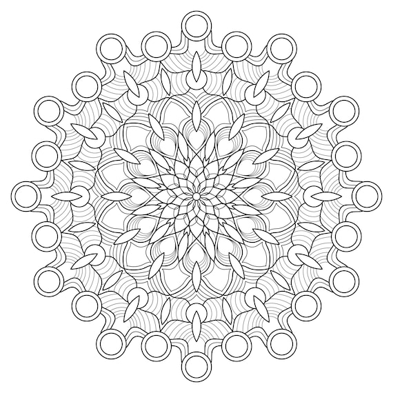 Circular mandala adult coloring pages downloadable designs printable pdf mandala madness coloring book no