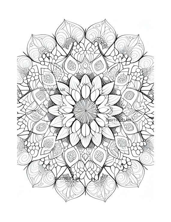 Over mandala patterns of printable coloring book pages relaxing activity for both adults and kids high resolution pdf download