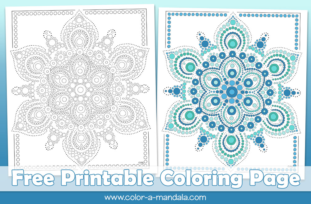 Dot mandala coloring page m