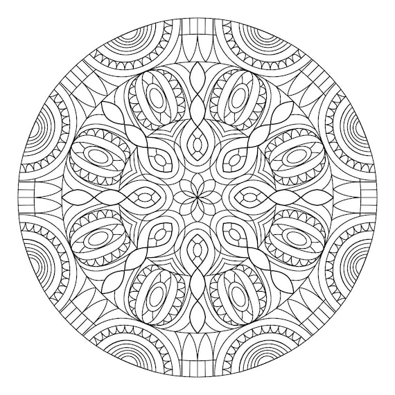 Mandala coloring pages digital prints geometric art pattern art pdf downloads instant download