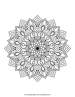 Floral mandala coloring page â free printable pdf from