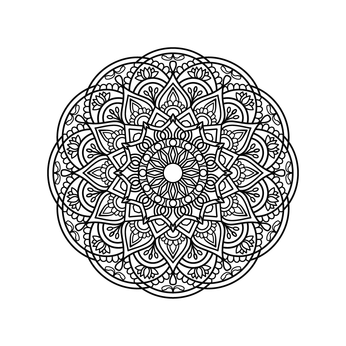 Bundle of mindfulness mandalas for paper cutting or coloring books