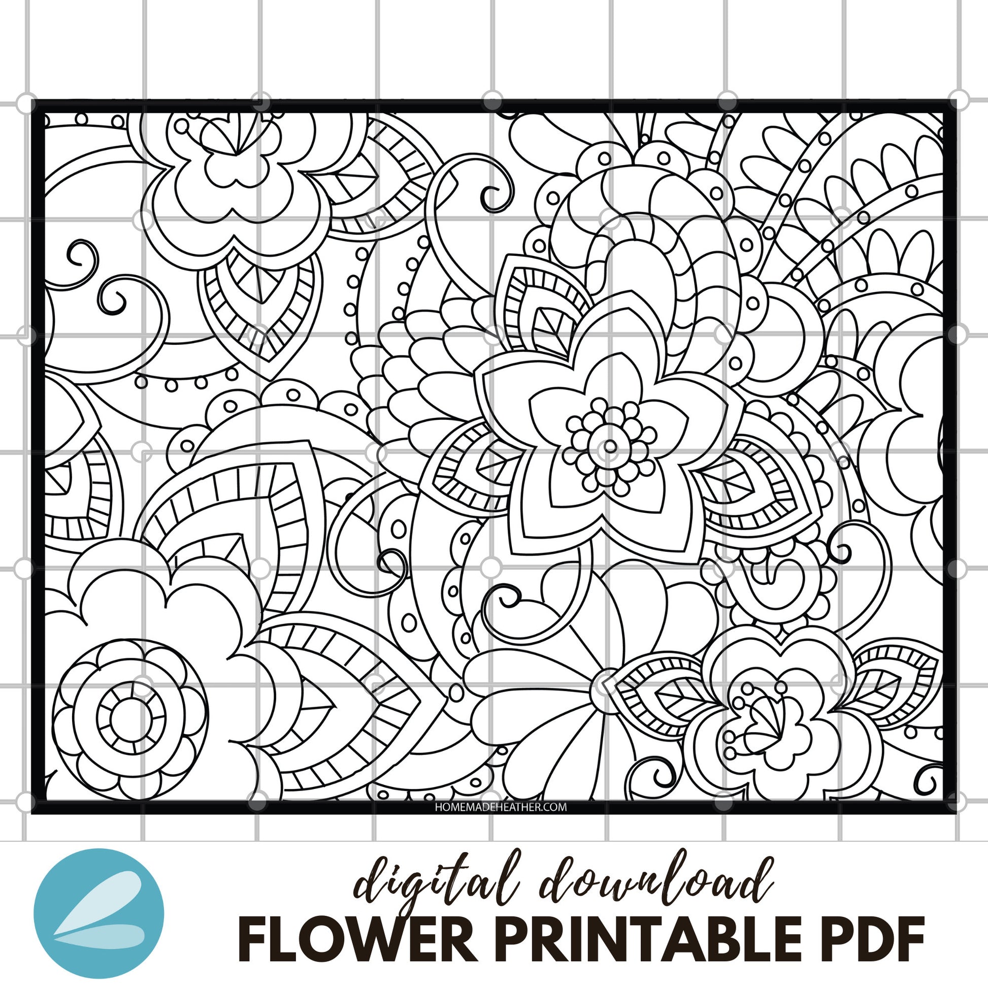 Flower printable coloring pages