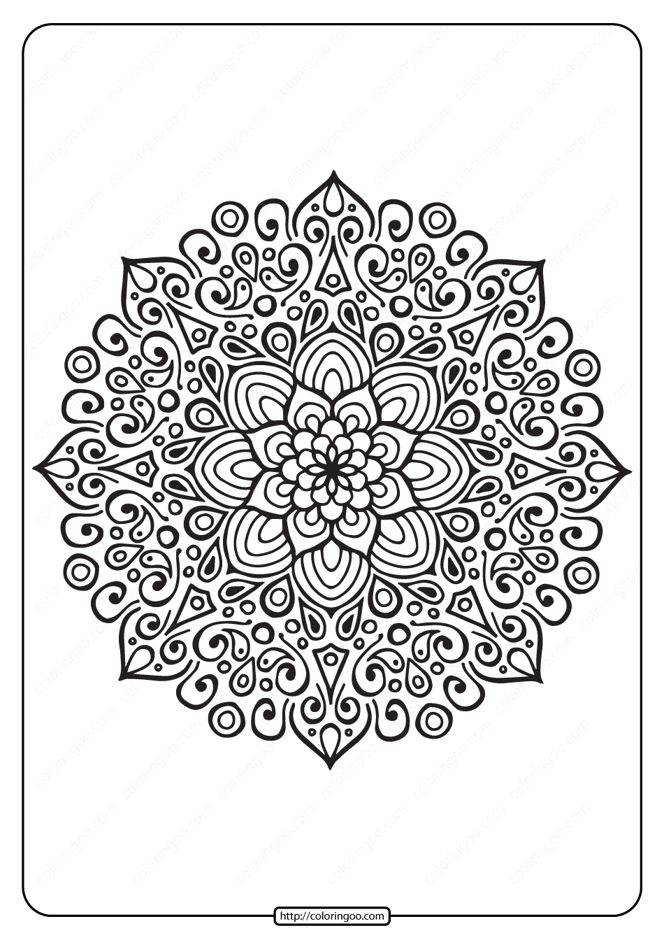 Free printable mandala outline pdf coloring page coloring pages mandala coloring pages free printable coloring