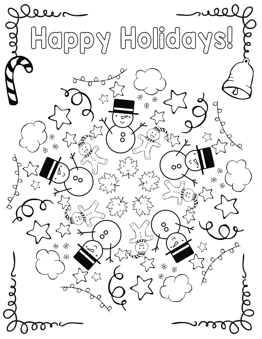 Free holiday coloring mandala â art is basic an elementary art blog