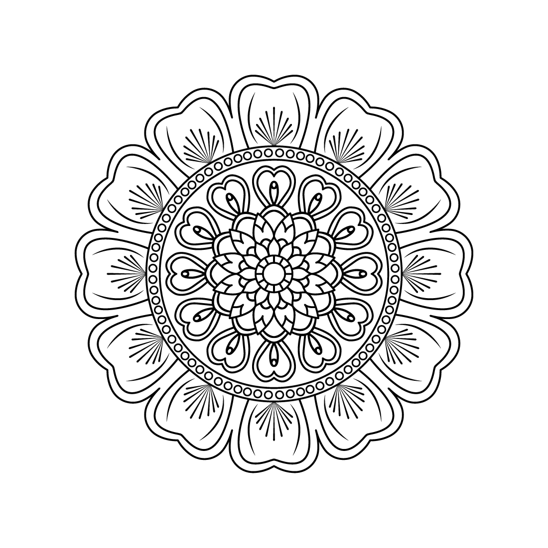 Bundle of mandala coloring book pages