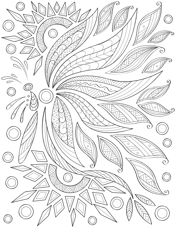 Printable butterfly mandala adult coloring page