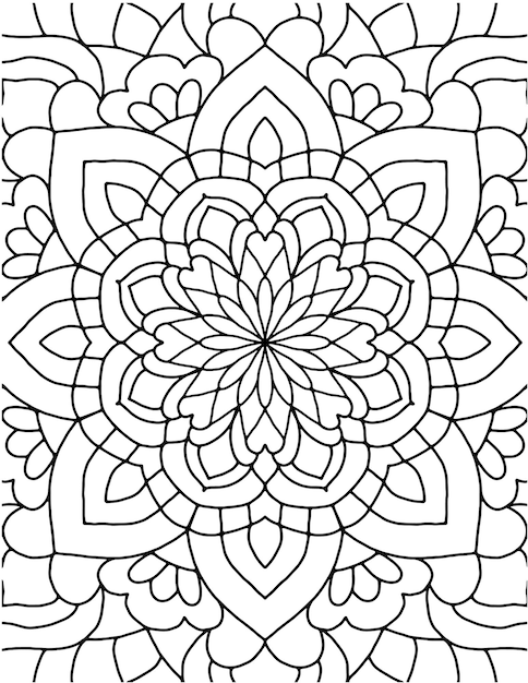 Premium vector hand drawn mandala coloring pages for adult coloring book floral hand drawn mandala coloring page