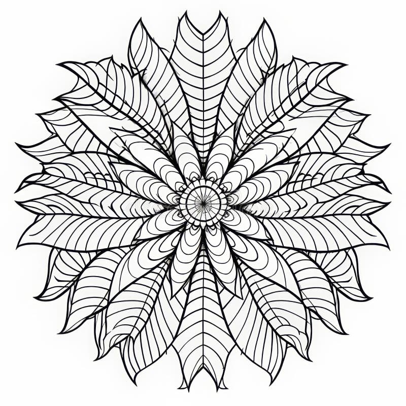 Mandala coloring page stock photos