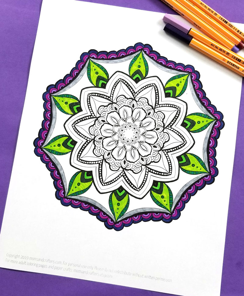 Free printable mandala coloring pages for adults moms and crafters