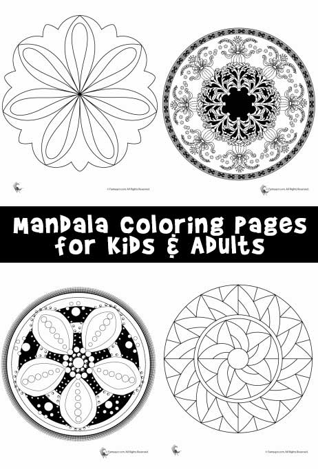 Mandala coloring pages for kids adults woo jr kids activities childrens publishing