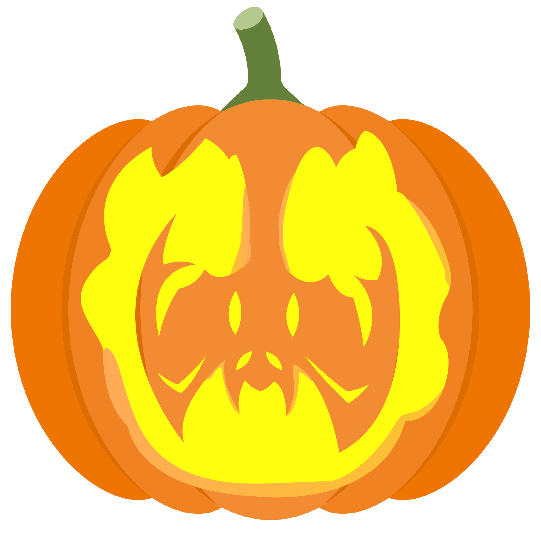 Creepy bat pumpkin stencil free printable papercraft templates