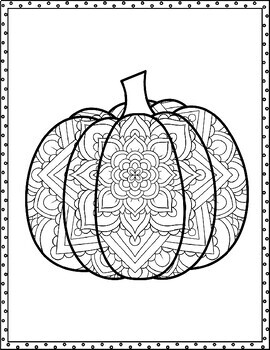 Mindfulness autumn pumpkin coloring pages find tranquility with mandala pumpkin