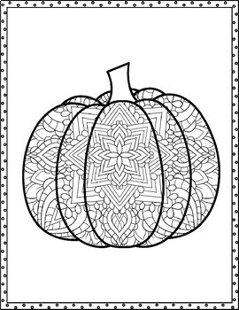 Mindfulness autumn pumpkin coloring pages find tranquility with mandala pumpkin