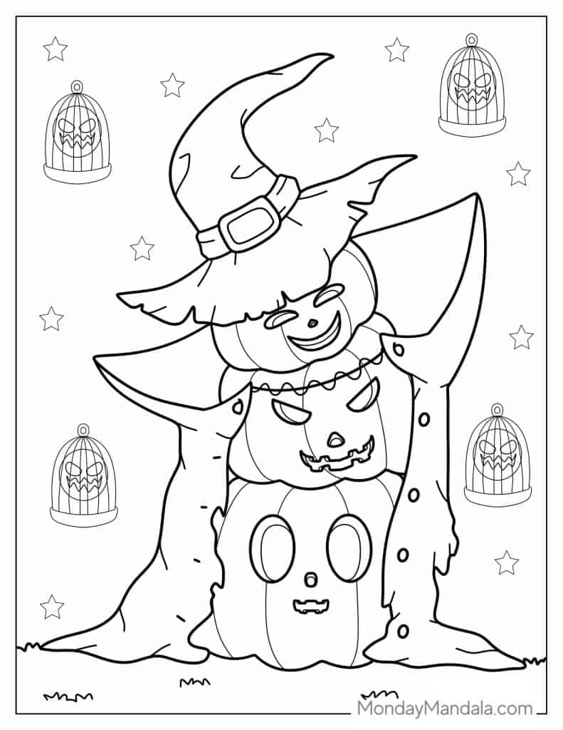 Pumpkin coloring pages free pdf printables