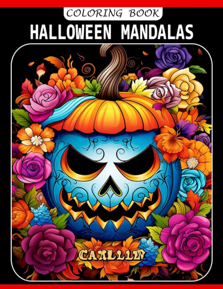 Halloween mandalas coloring book pumpkin designs coloring pages with incredible mandala patterns gift idea for all ages anxiety relieving oneal rafael books